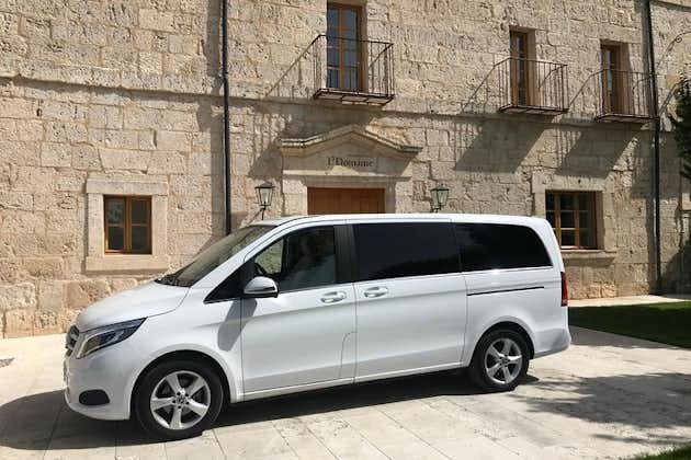 Ankomst Privat Transfer Valladolid tog- eller busstasjon til City med Luxury Van