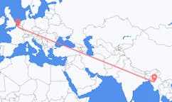 Flyg från Bagan, Myanmar (Burma) till Lille, Frankrike