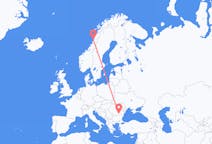 Fly fra București til Sandnessjøen
