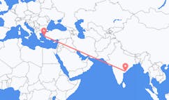 인도 라자문드리에서 출발해 그리스 키오스에게(으)로 가는 항공편