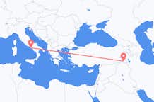 터키 하카리에서 출발해 이탈리아 나폴리로(으)로 가는 항공편