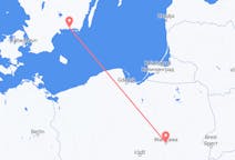Vluchten van Karlskrona, Zweden naar Warschau, Polen