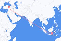 出发地 印度尼西亚普拉亚 (龙目岛)目的地 土耳其加濟安泰普的航班