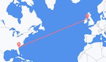 Flyreiser fra Hilton Head Island, USA til Belfast, Nord-Irland