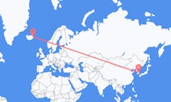 Flights from the city of Daegu, South Korea to the city of Egilsstaðir, Iceland