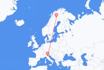 Flyreiser fra Gällivare, Sverige til Bologna, Italia
