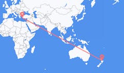 Flyg från Tauranga, Nya Zeeland till Kos, Grekland