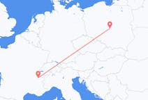 Flyrejser fra Chambéry, Frankrig til Łódź, Polen