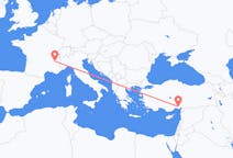 出发地 法国出发地 格勒诺布尔目的地 土耳其阿达纳的航班