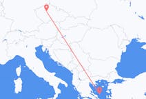 ギリシャのスキロス島からから、チェコのプラハまでのフライト