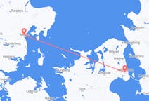 Vluchten van Aarhus, Denemarken naar Kopenhagen, Denemarken