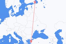 Flüge von Sankt Petersburg, Russland nach Izmir, die Türkei