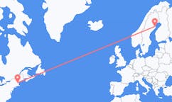 Flyreiser fra Manchester, USA til Skelleftea, Sverige