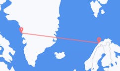 Vluchten van Upernavik, Groenland naar Tromsö, Noorwegen