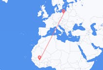 Flyg från Bamako, Mali till Bydgoszcz, Polen