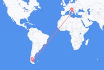Loty z Punta Arenas w Chile do Neapolu we Włoszech