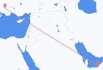 Loty z Abu Zabi, Zjednoczone Emiraty Arabskie do Denizliego, Turcja