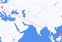 Flyrejser fra Kota Kinabalu, Malaysia til München, Tyskland