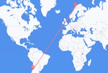 Flyrejser fra Santiago de Chile, Chile til Narvik, Norge