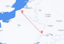 Flyg från Mulhouse, Schweiz till Lille, Frankrike
