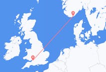 Flights from Kristiansand, Norway to Bristol, England