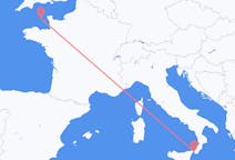 Flug frá Guernsey, Guernsey til Reggio Calabria, Ítalíu
