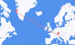Flyg från Maniitsoq, Grönland till Bolzano, Italien