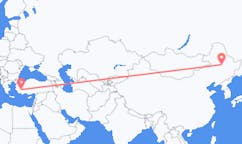 Flights from Daqing, China to Denizli, Turkey