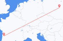 从波尔多飞往华沙的航班