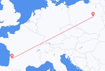 Flights from Bordeaux, France to Warsaw, Poland
