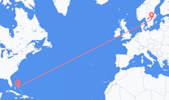 Flights from Rock Sound, the Bahamas to Linköping, Sweden