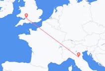 Flyreiser fra Bristol, England til Bologna, Italia