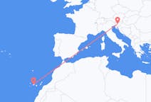 Flights from Tenerife to Ljubljana