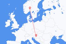 Flyreiser fra Zagreb, Kroatia til Oslo, Norge