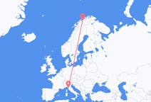 Flights from Sørkjosen to Pisa