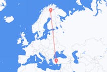 Flights from Antalya in Turkey to Kittilä in Finland