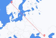 Flyg från Mineralnye Vody, Ryssland till Trondheim, Norge