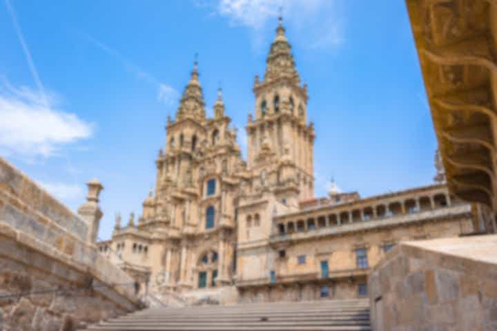 Fly fra Jaisalmer til Santiago de Compostela