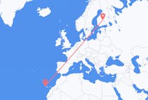 Flights from Jyväskylä, Finland to Santa Cruz de La Palma, Spain