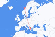 Flights from Patras, Greece to Trondheim, Norway