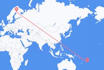 Flyrejser fra Kadavu Island, Fiji til Rovaniemi, Finland
