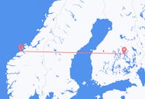 Vols de Kristiansund, Norvège pour Kuopio, Finlande