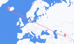Flights from the city of Qarshi, Uzbekistan to the city of Reykjavik, Iceland
