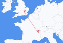 Flights from Chambéry, France to London, England