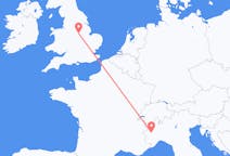 Flyg från Nottingham, England till Turin, Italien