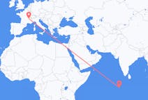 Flights from Gan, Maldives to Lyon, France
