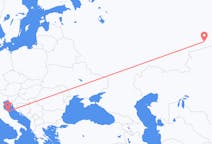ตั๋วเครื่องบินจากเมืองKurgan, Kurgan Oblastไปยังเมืองอังโกนา