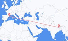 Flyreiser fra Biratnagar, Nepal til Girona, Spania