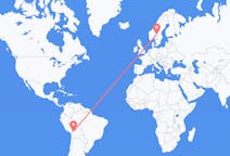 Flyreiser fra La Paz, Bolivia, til Rörbäcksnäs, Bolivia