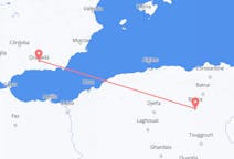 Flyrejser fra Biskra, Algeriet til Granada, Spanien